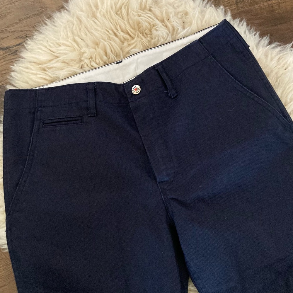 Human Made X Cactus Plant Flea Market Navy Cropped Work Pant Shorts Sz S 30 - Picture 2 of 8